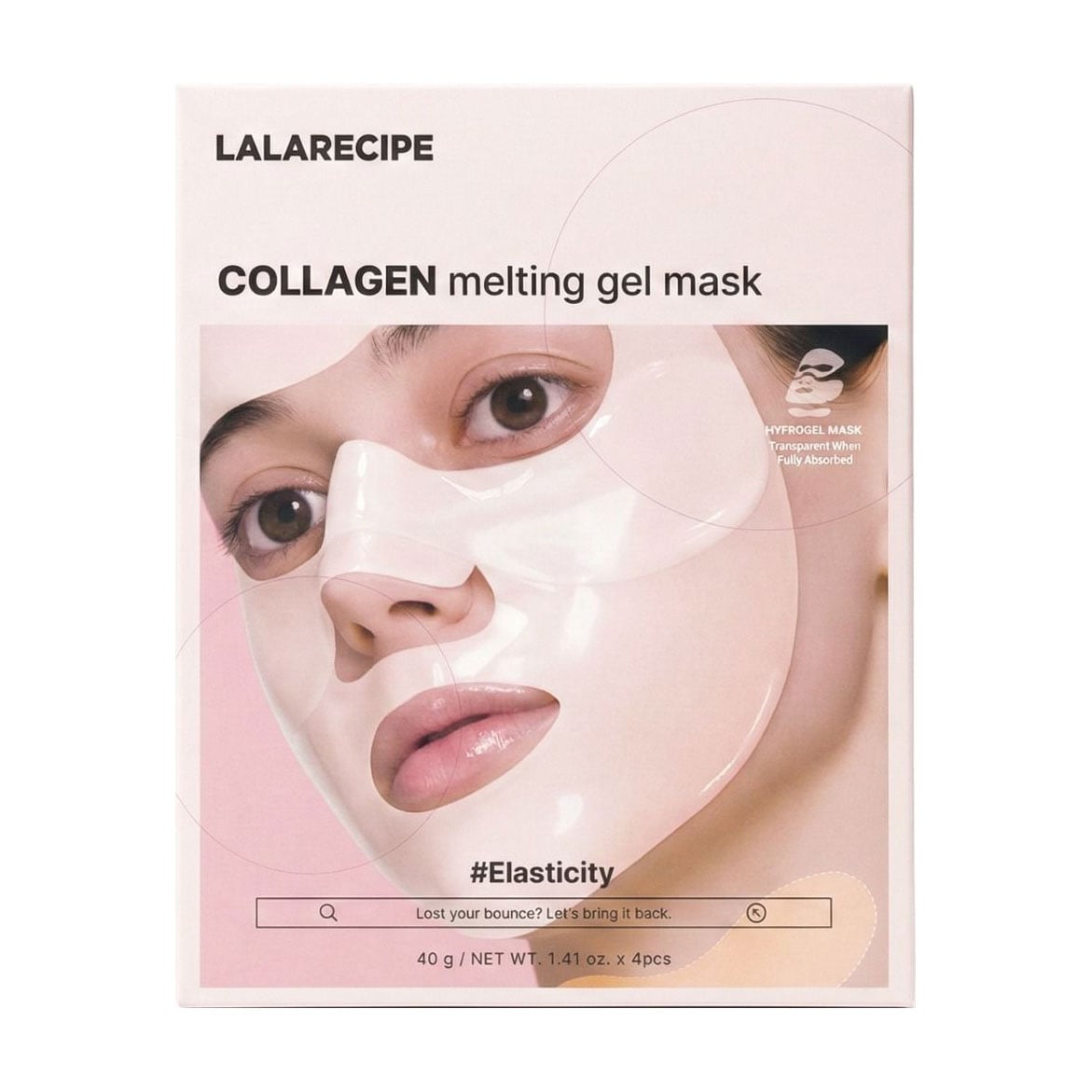 Відновлювальна колагенова гідрогелева маска для обличчя Lalarecipe Сollagen Melting Gel Mask, 40 г